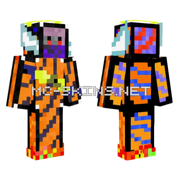 Orange Tiger Stripes, front and back
