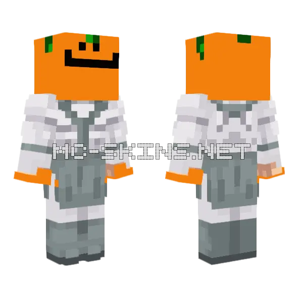 Orange Viltrum Minecraft skin, front and back