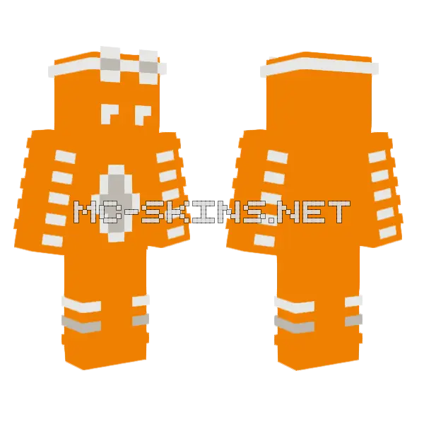 Orangeneer Minecraft skin, front and back