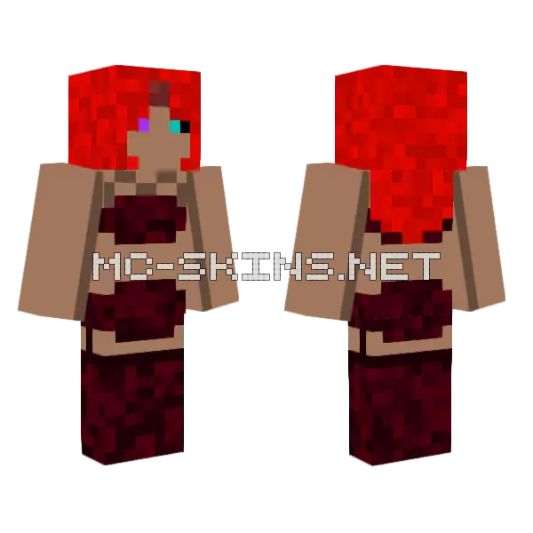 Orc Empress Top Arm Minecraft skin, front and back