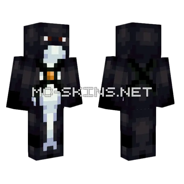Orca With Orange Crystal Minecraft skin, front and back