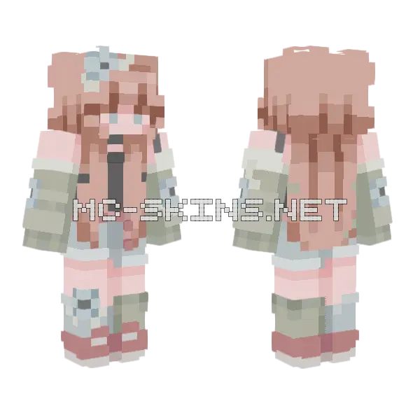 Orchid Blue Minecraft skin, front and back
