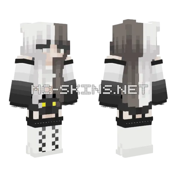 Oreo Girl Update Minecraft skin, front and back