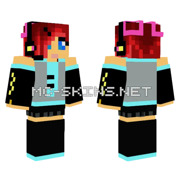 Oresawn Bikini Girlfriend Minecraft skin, front and back