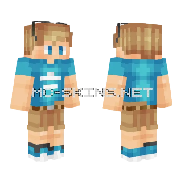 Origami Boy Minecraft skin, front and back