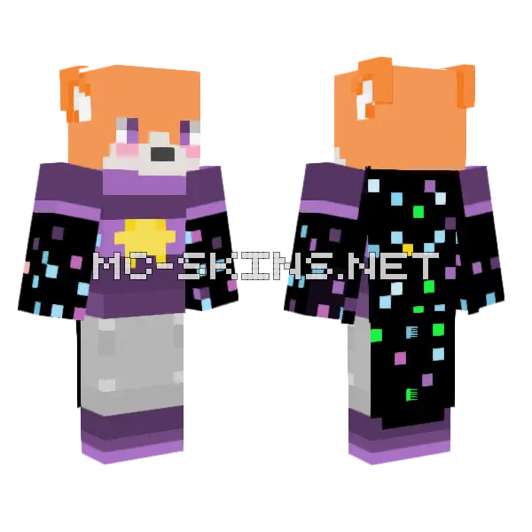 Origins Starborne Minecraft skin, front and back