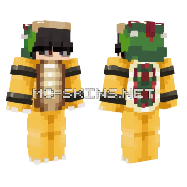 Orlis Bowser Minecraft skin, front and back