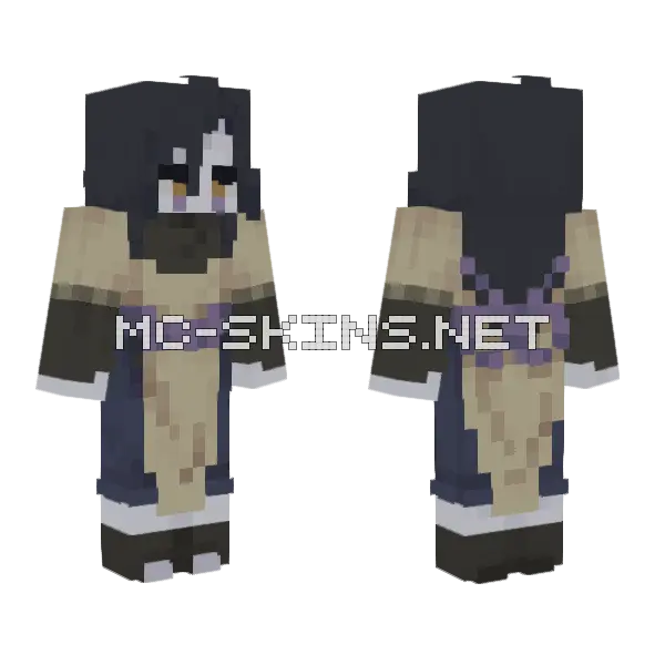 Orochimaru Naruto Minecraft skin, front and back