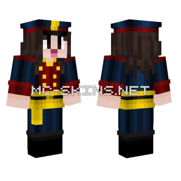 Osaka Gran Colombian General Officer Minecraft skin, front and back