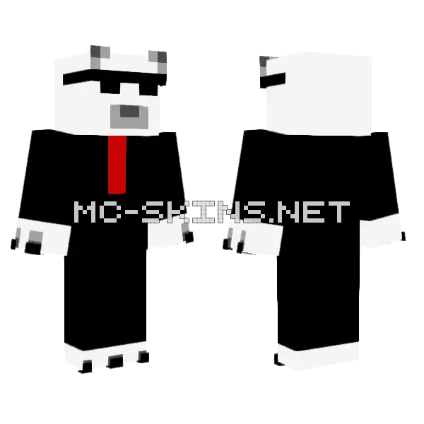 Oso Polar Fino 4px Minecraft skin, front and back