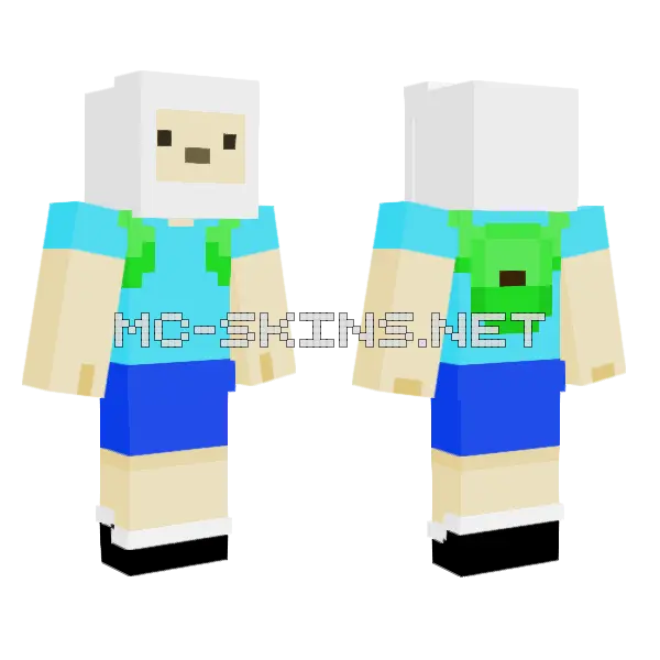 Other Finn Minecraft skin, front and back