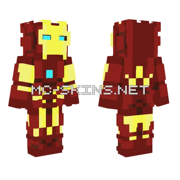 Other Iron Man Minecraft skin, front and back