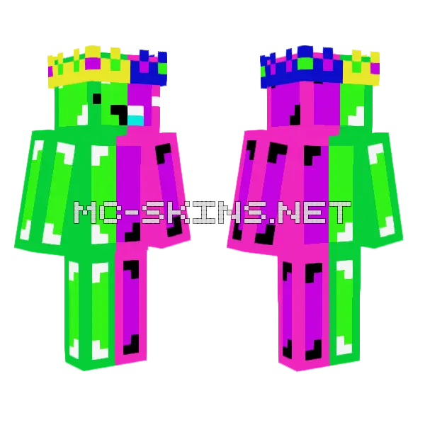 Other Side Half Minecraft skin, front and back