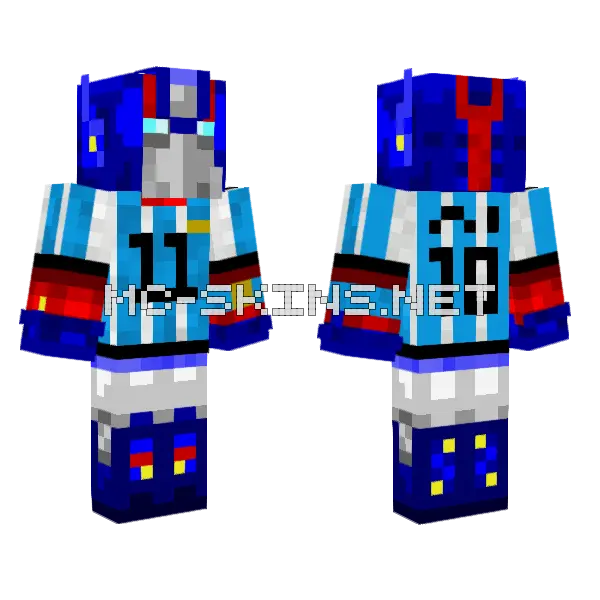 Otimus Futbolero Minecraft skin, front and back