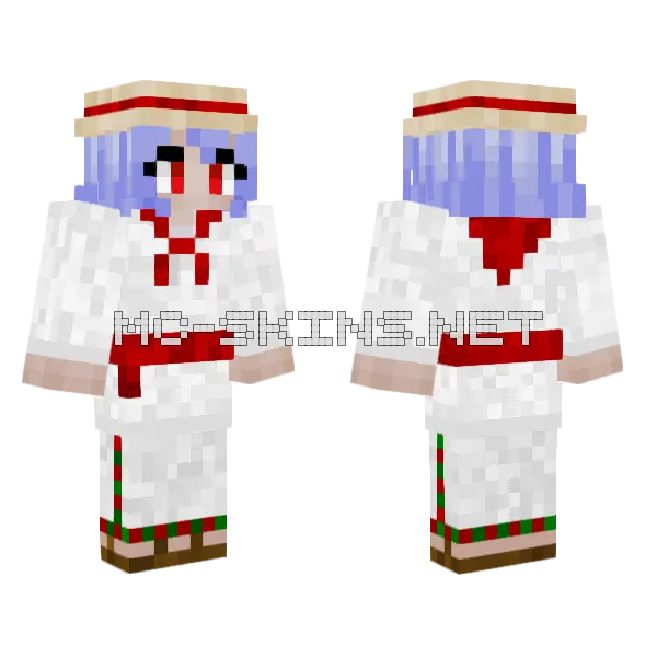 Otomi Dancer Rei Ayanami Minecraft skin, front and back