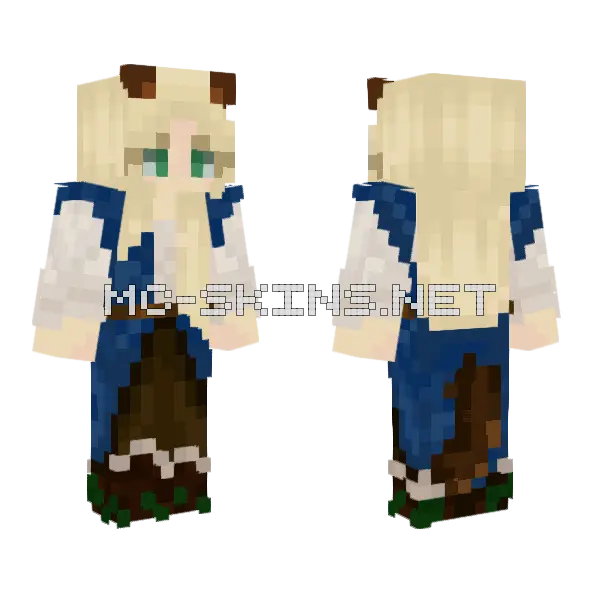 Otter Dragon Rider Outfit Minecraft skin, front and back