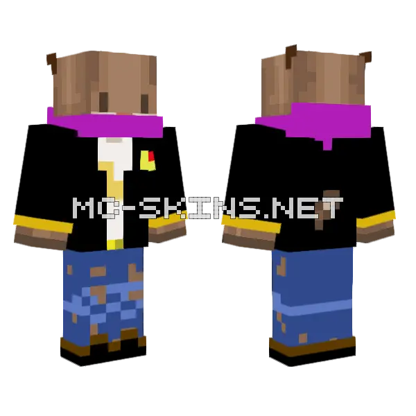 Otter Gangster Minecraft skin, front and back