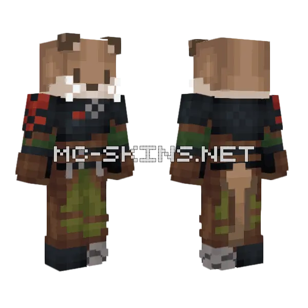 Otter Hiccup Minecraft skin, front and back