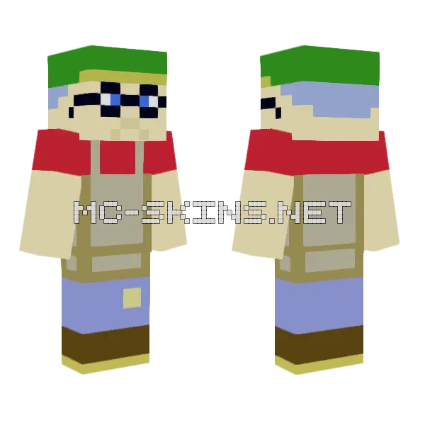 Otto Kinander The Taxidermist Minecraft skin, front and back