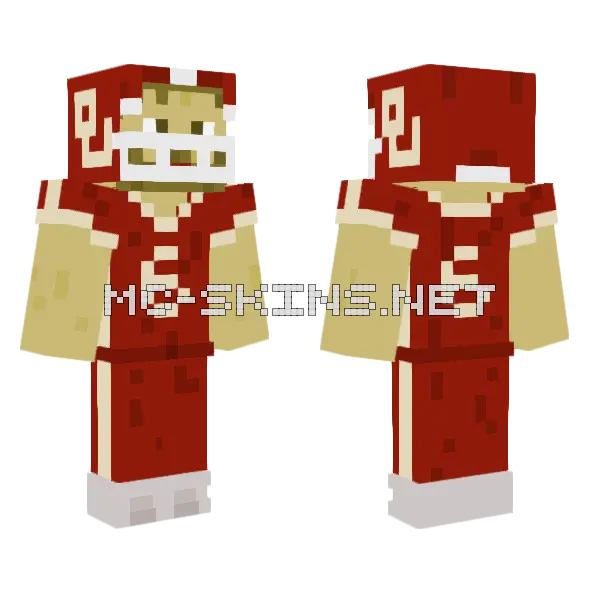 Ou Football Guy Minecraft skin, front and back