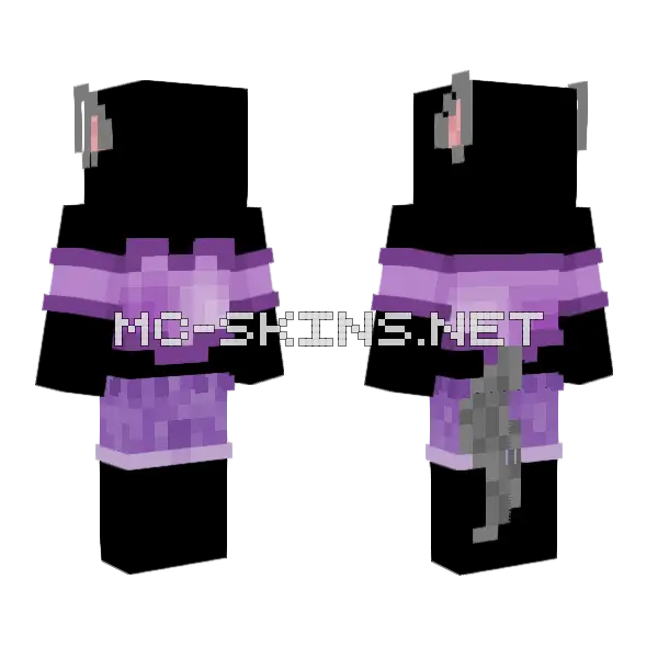 Outfit Base Wolf Ears Minecraft skin, front and back