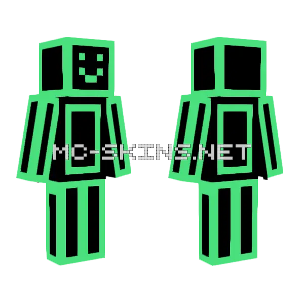 Outline Guy Minecraft skin, front and back