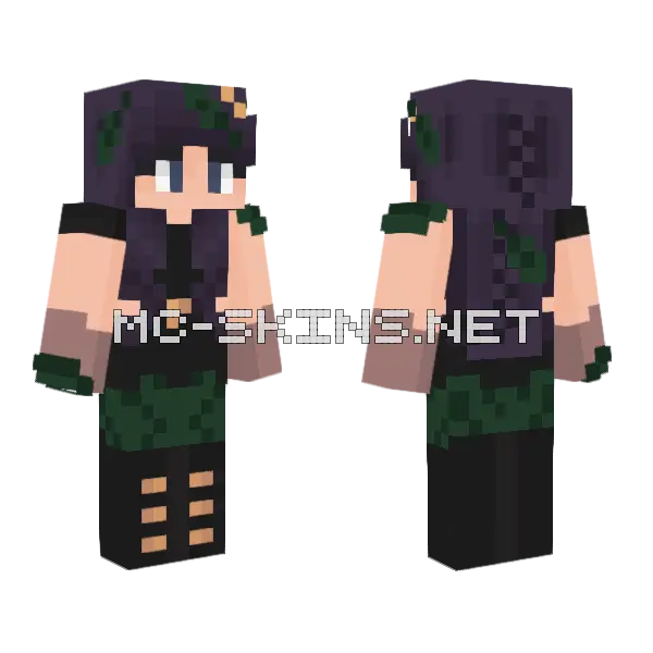 Overgrown FS Minecraft skin, front and back