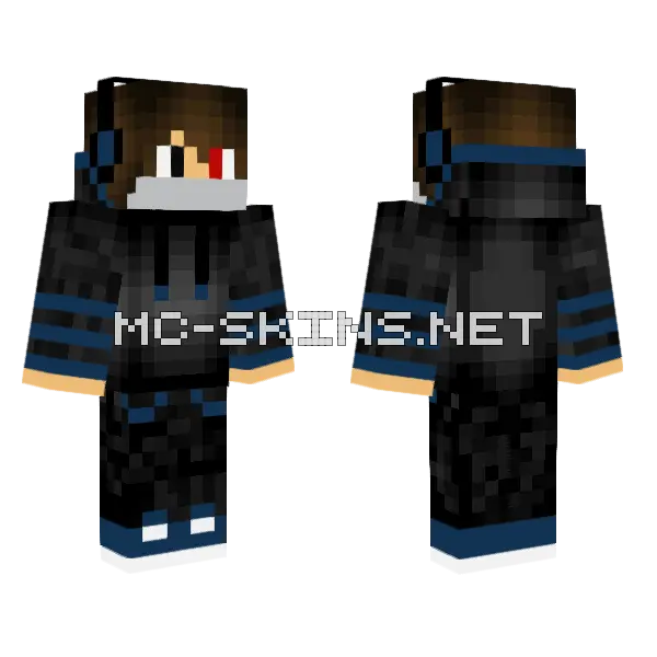 Owhen Uchiha Minecraft skin, front and back