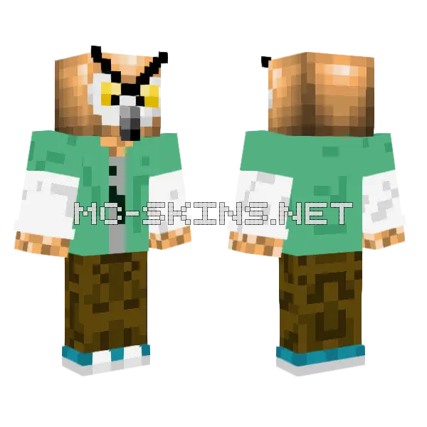 Owl Gaming Skin Minecraft skin, front and back