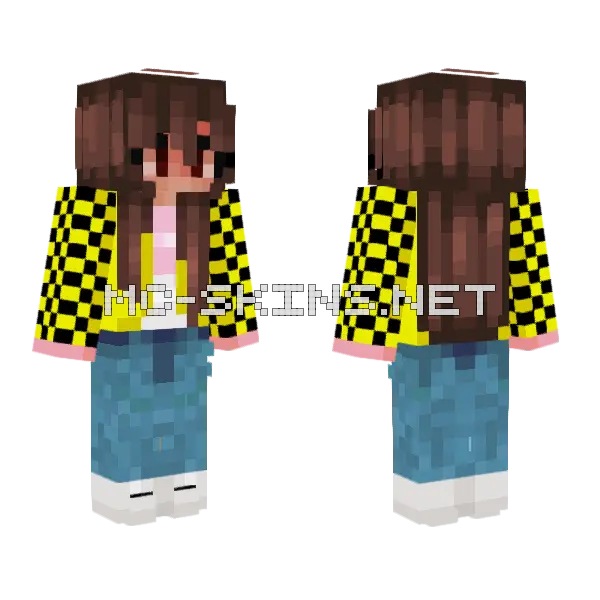 Owo Girl Minecraft skin, front and back