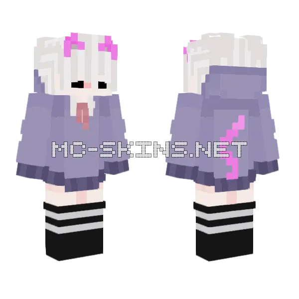 P Chan Minecraft skin, front and back