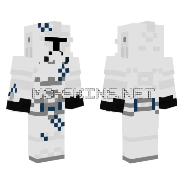 P2 5th Fleet Clone Trooper Minecraft skin, front and back