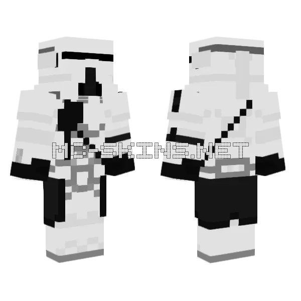P2 Airborne Clone Trooper V2 Minecraft skin, front and back