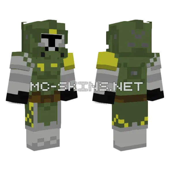 P2 Commander Doom Minecraft skin, front and back