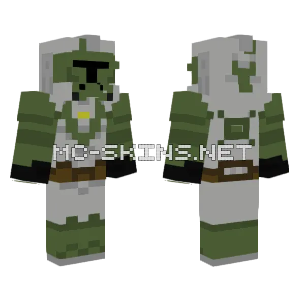 P2 Doom Squad Clone Trooper Minecraft skin, front and back