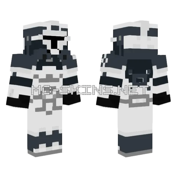 P2 Wolfpack Sinker Clone Trooper Minecraft skin, front and back