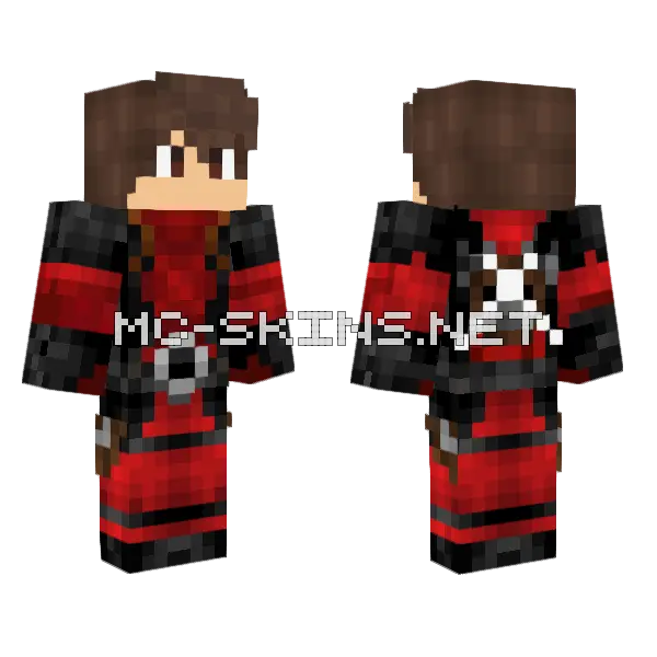 Pabloaus Deadpool Minecraft skin, front and back