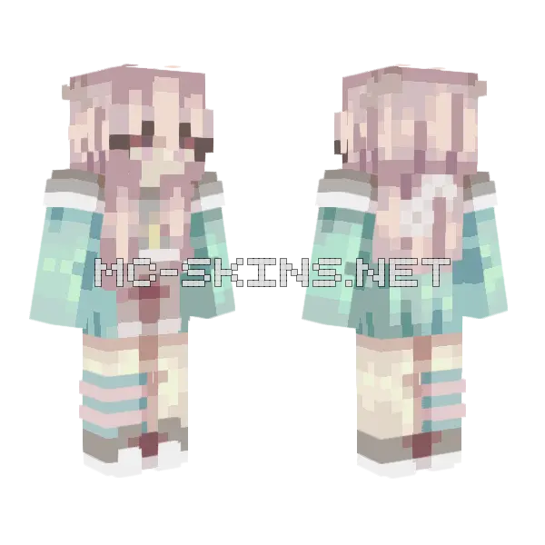 Packing Up My Cat Minecraft skin, front and back