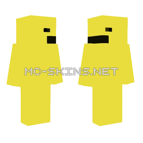 Pacman W Minecraft skin, front and back