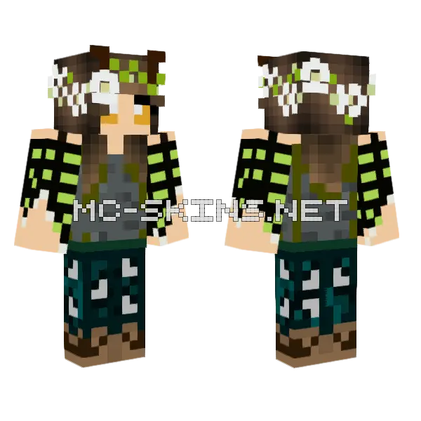 Paige As A Moth Minecraft skin, front and back