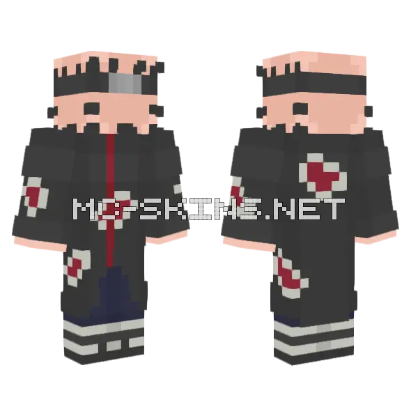 Pain Asura Minecraft skin, front and back