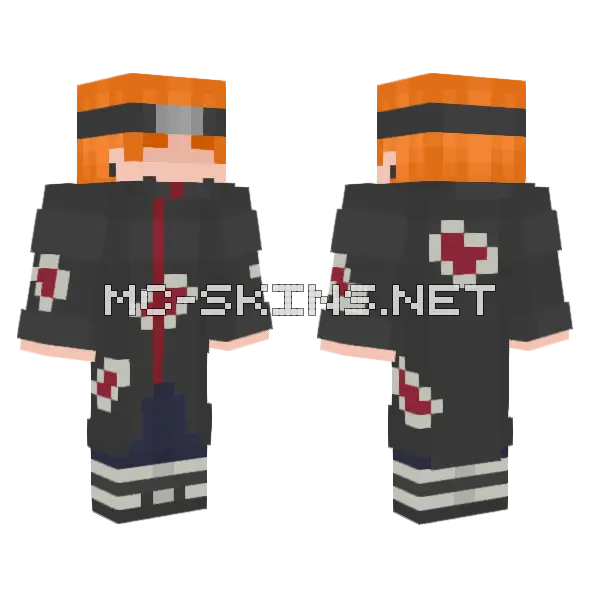 Pain Preta Minecraft skin, front and back