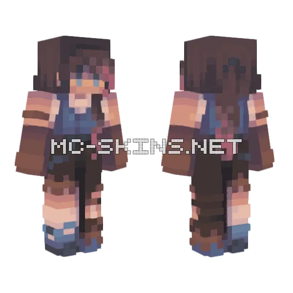 Paint The Town Red OC Minecraft skin, front and back