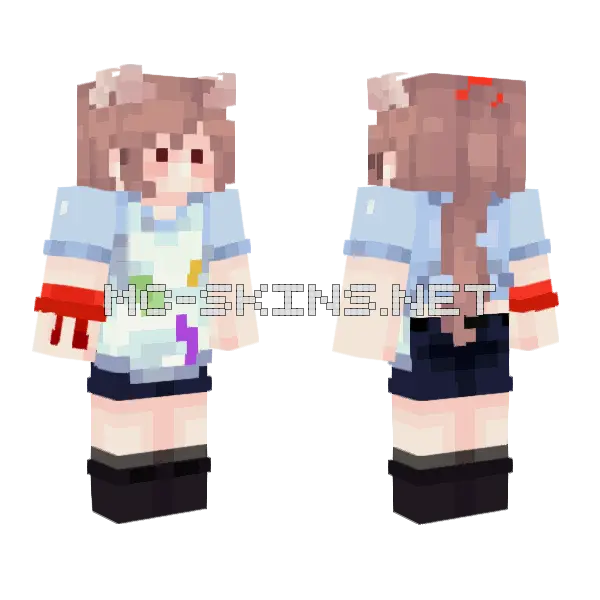 Painter Tina Plastic Surgery Minecraft skin, front and back