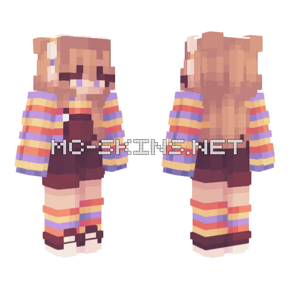 Painting Every Fence Minecraft skin, front and back