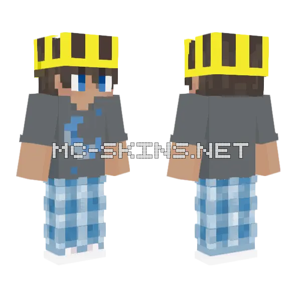 Pajama Boy Minecraft skin, front and back