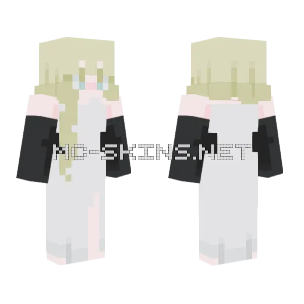 Pale Blonde Hair, front and back