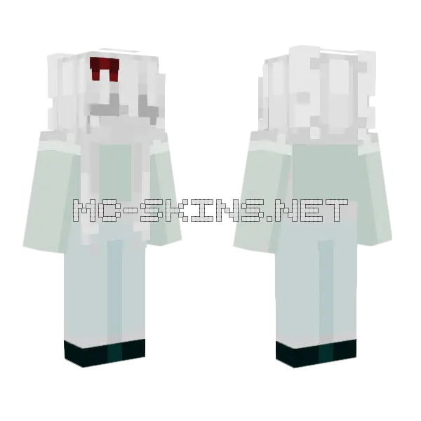 Pale Girl Minecraft skin, front and back