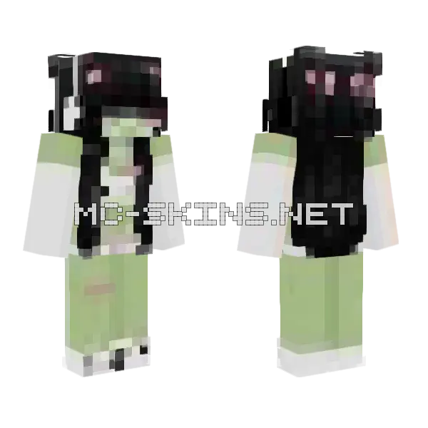 Pale Green Froggy Outfit, front and back