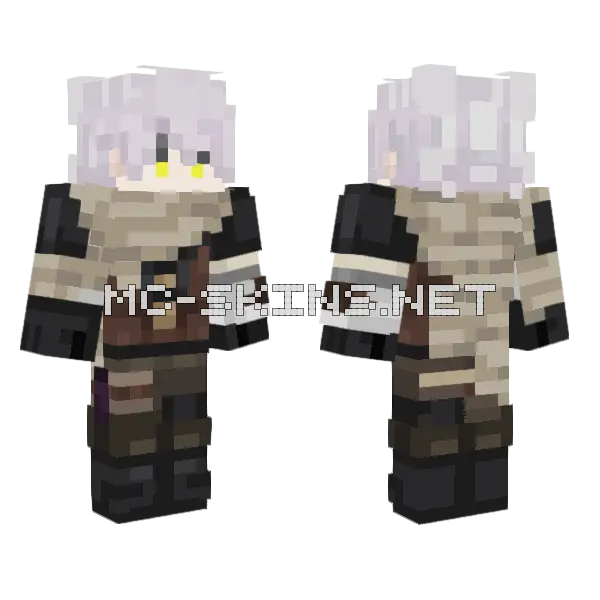 Pale Hair Girl Minecraft skin, front and back